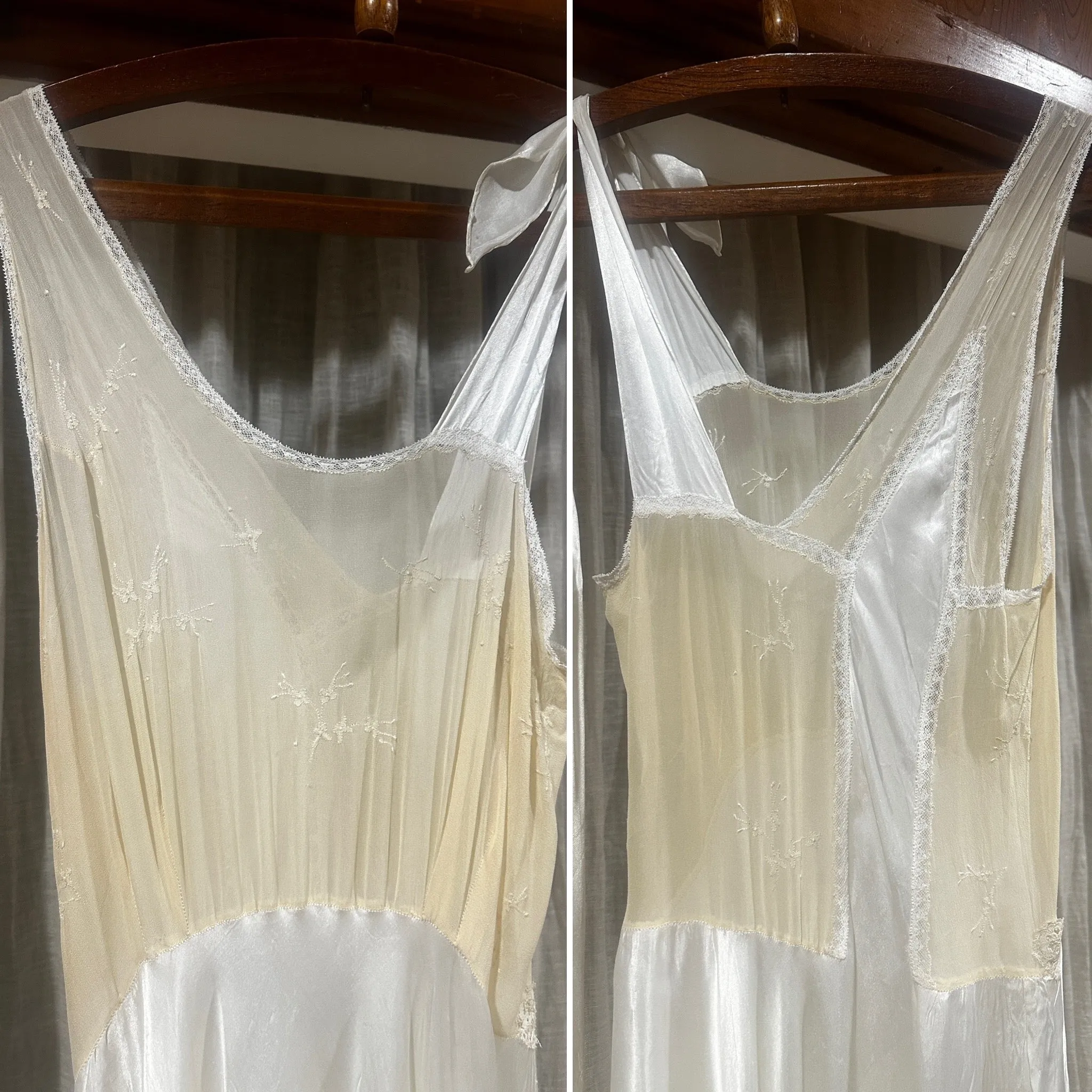 Silk Bridal Nightgown - 30s - 30E