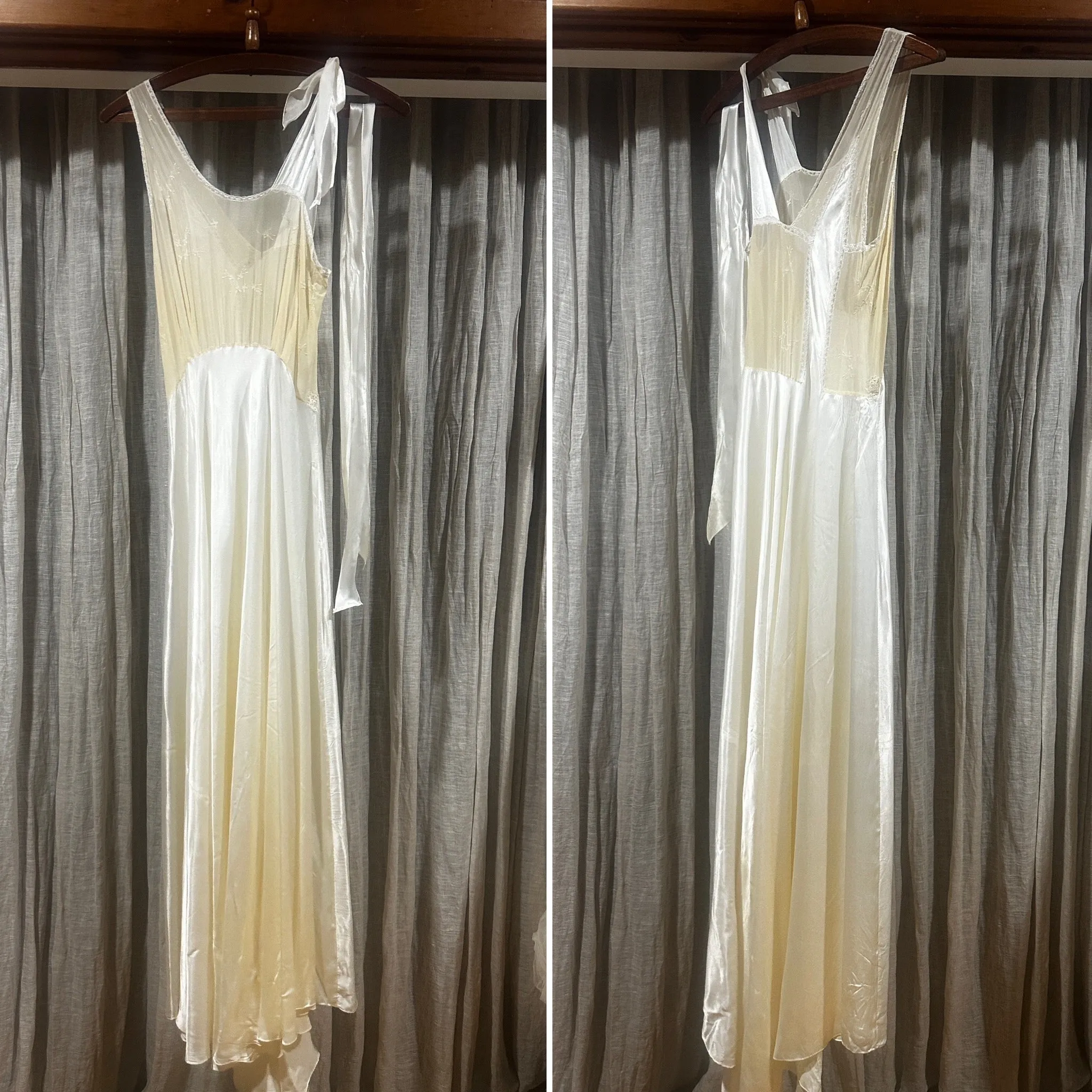 Silk Bridal Nightgown - 30s - 30E