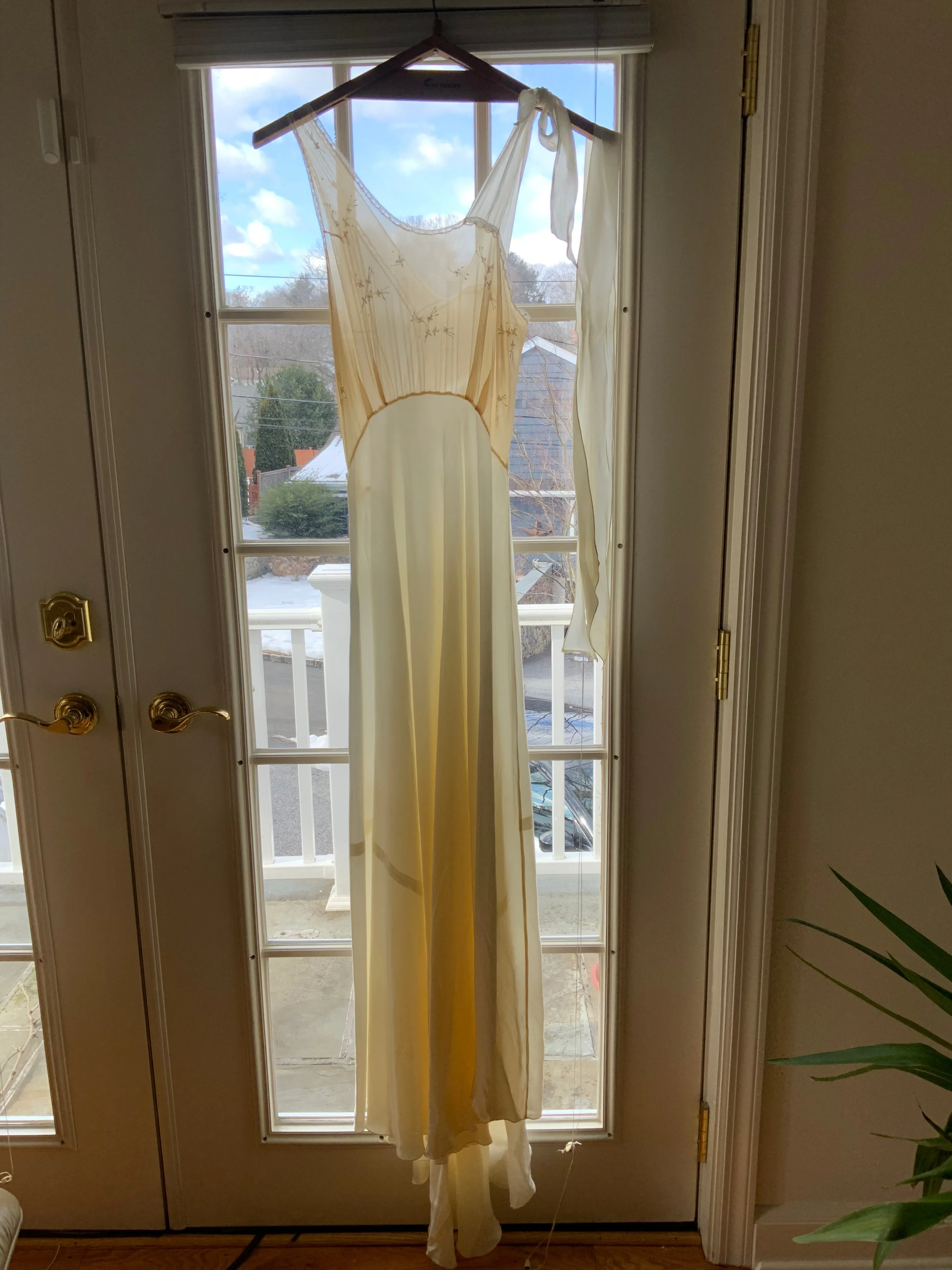Silk Bridal Nightgown - 30s - 30E