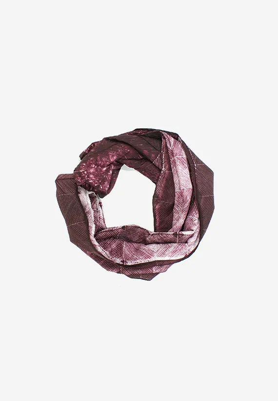 Silk Shibori handmade Serene Red scarf