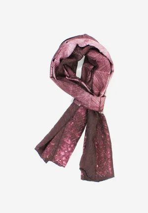 Silk Shibori handmade Serene Red scarf