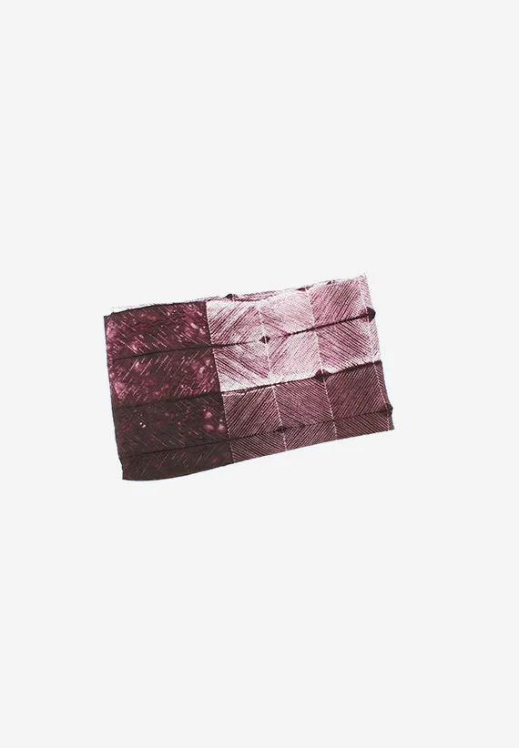 Silk Shibori handmade Serene Red scarf