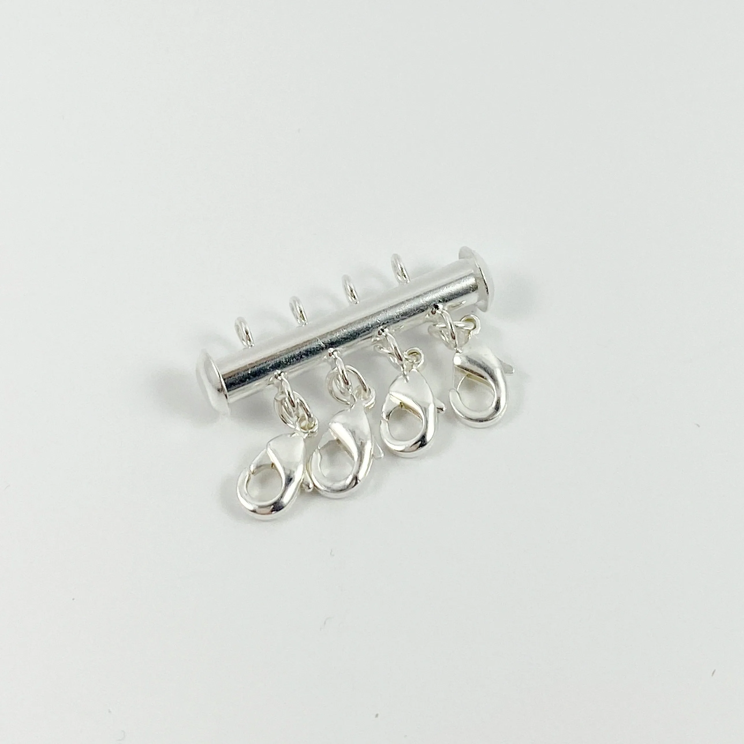 Silver Necklace Spacer Tube for 4 Layering Necklaces