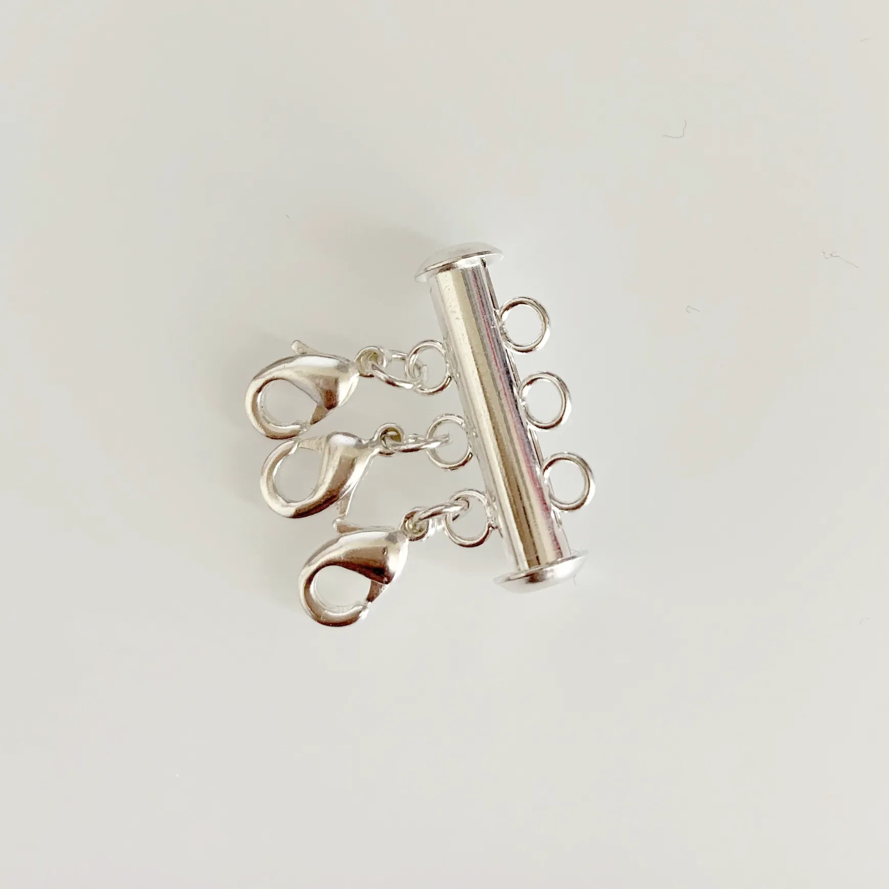 Silver Necklace Spacer Tube for Layering 3 Necklaces
