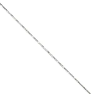 Silver Polish 1.00-mm Solid Square Snake Chain