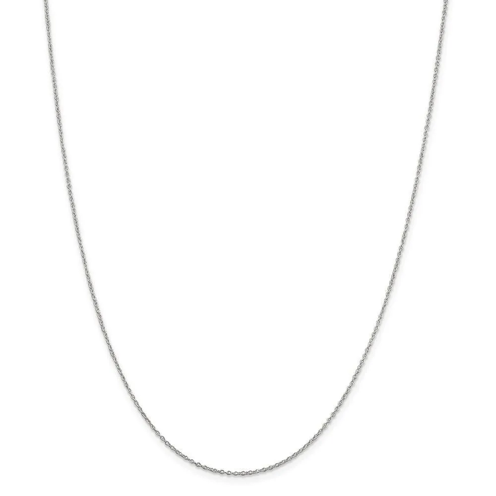 Silver Polished 1.1-mm Fancy Rolo Chain