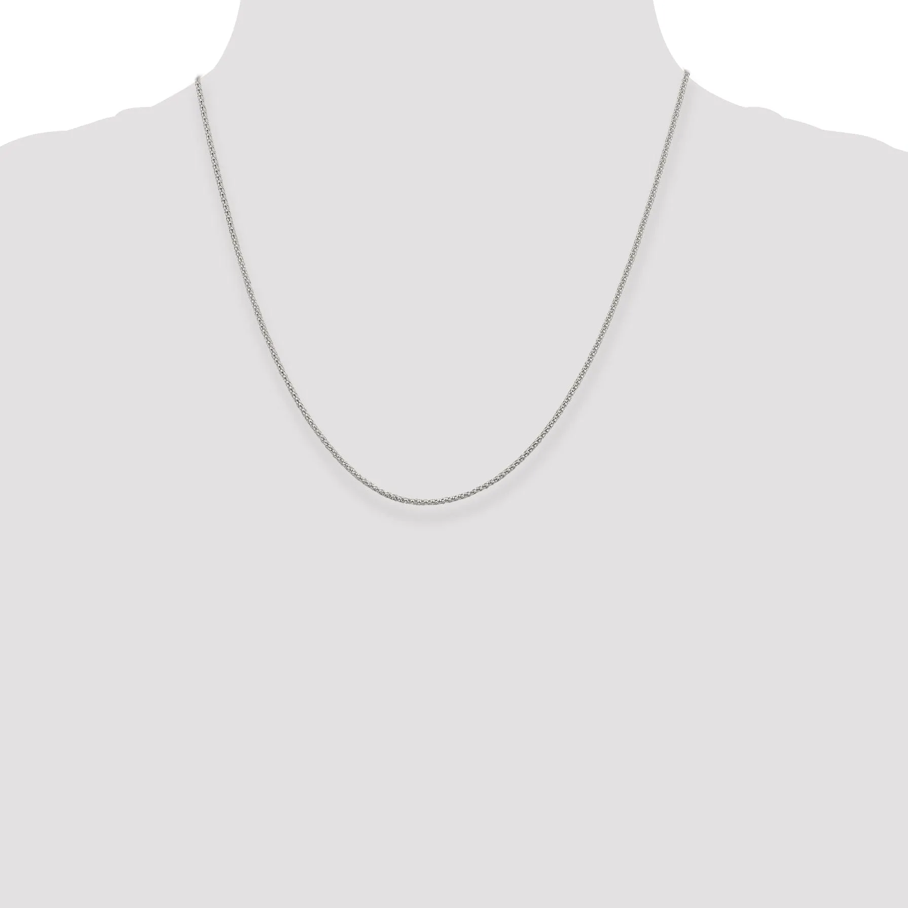 Silver Polished 1.60-mm Fancy Corona Chain