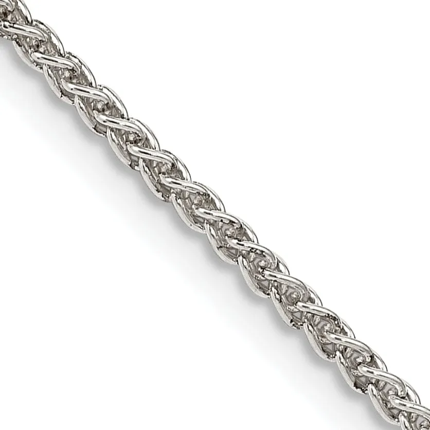 Silver Polished 1.75-mm Solid Round Spiga Chain