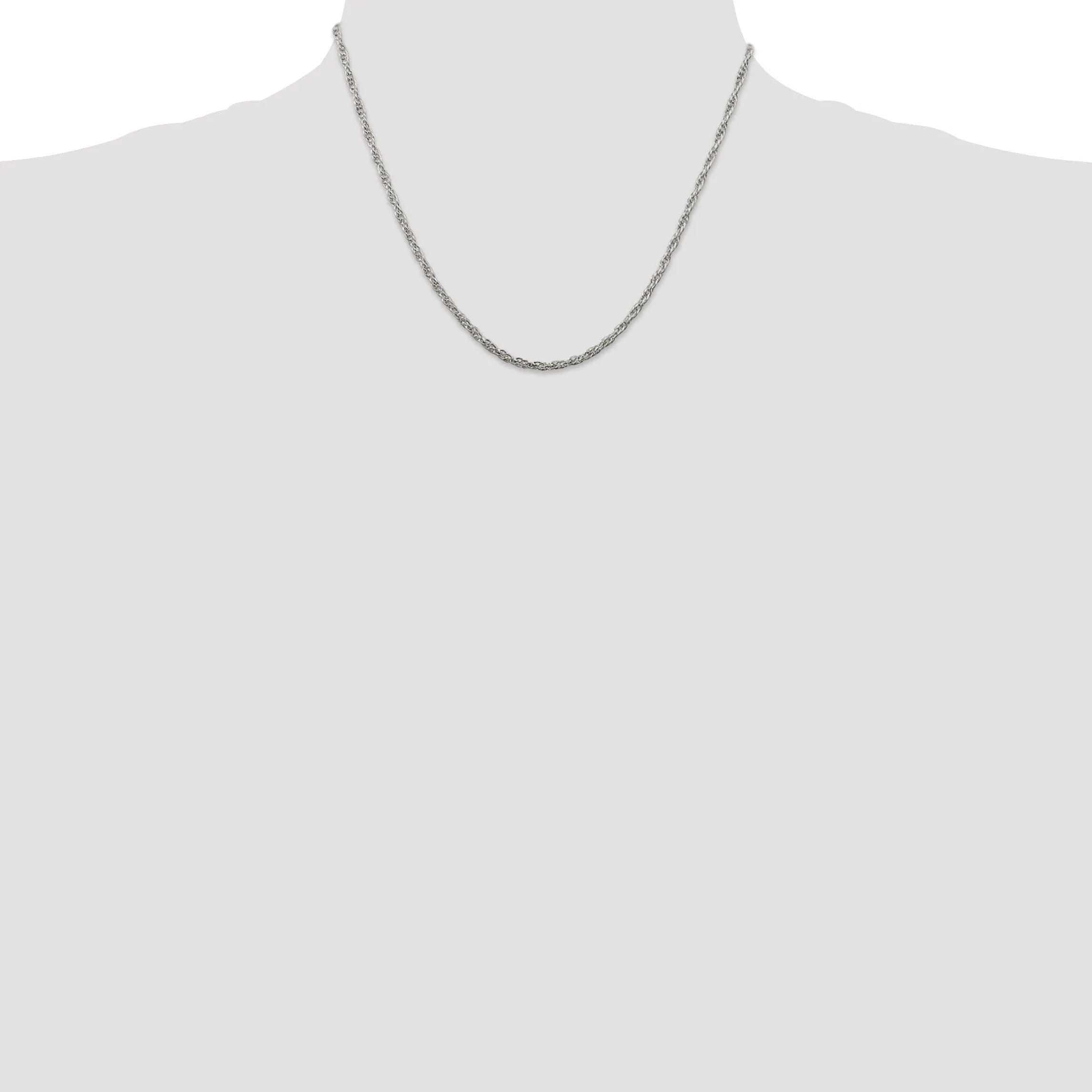 Silver Polished 2.45-mm Loose Rope Chain