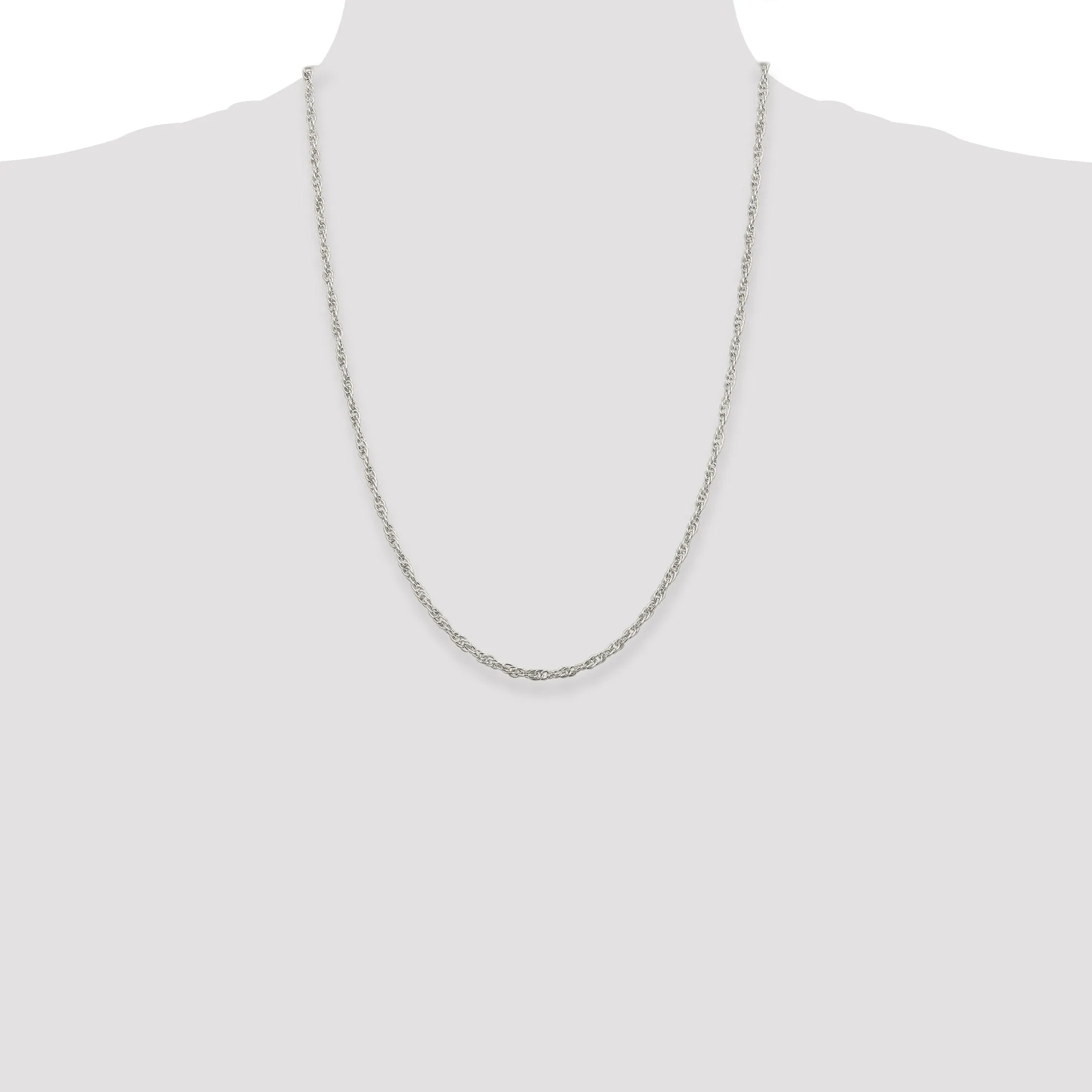 Silver Polished 2.75-mm Loose Rope Chain