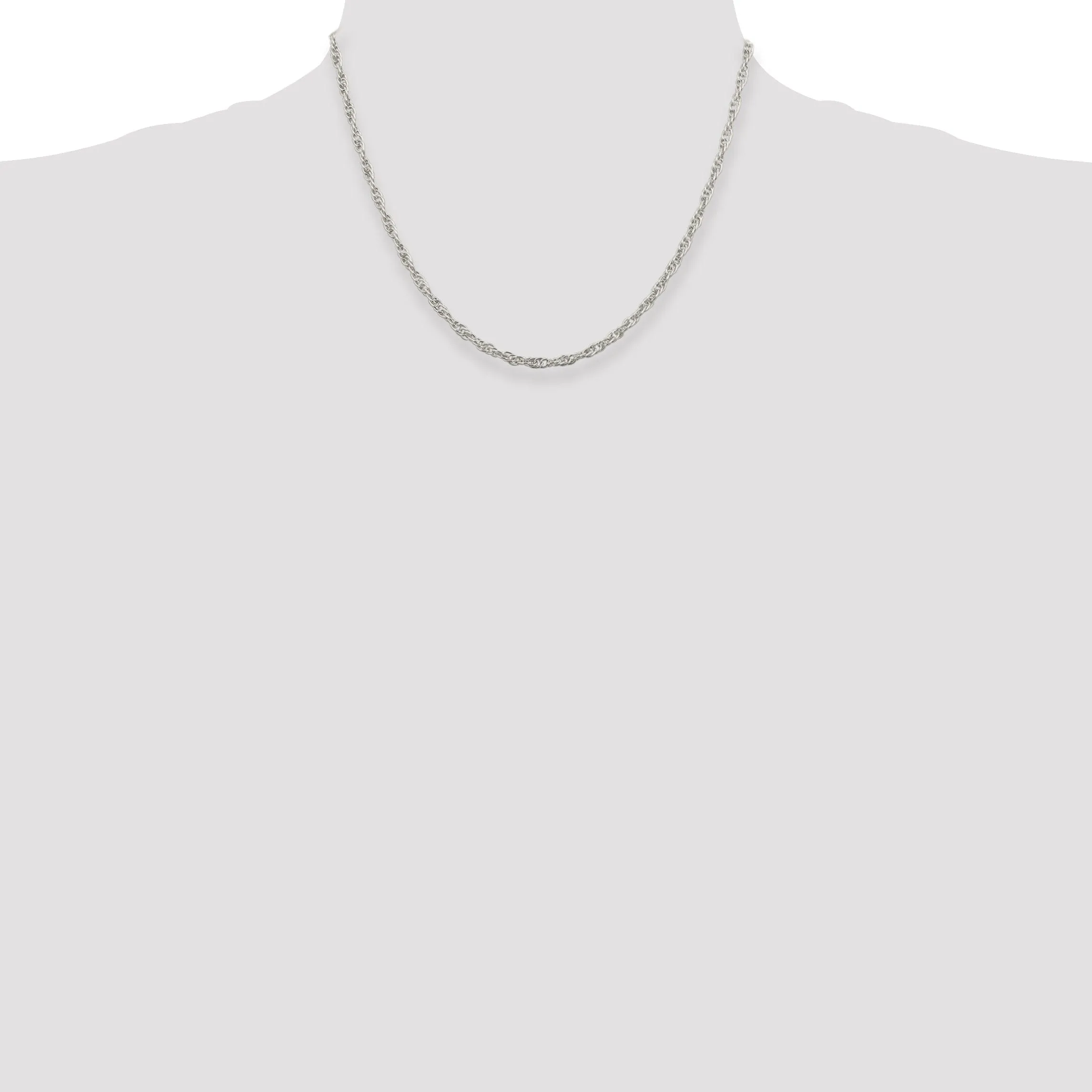 Silver Polished 2.75-mm Loose Rope Chain