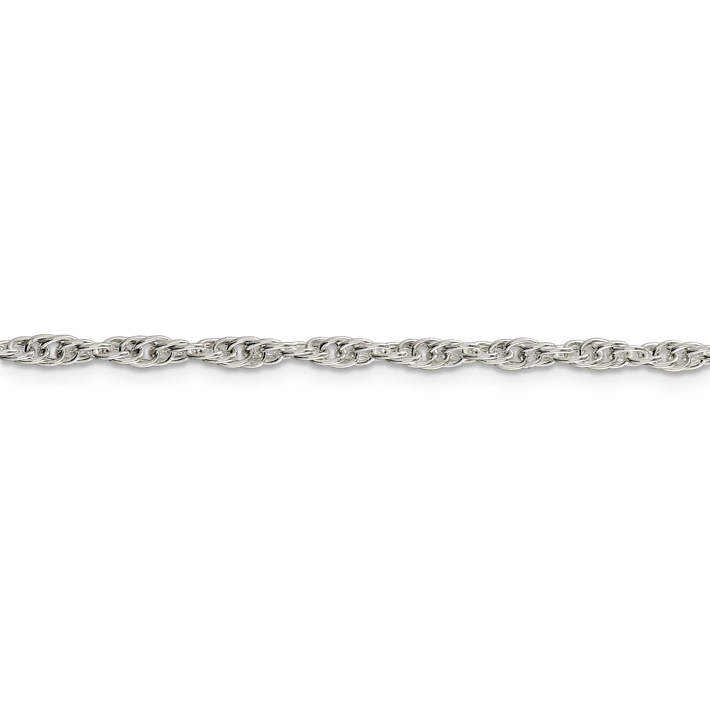 Silver Polished 2.75-mm Loose Rope Chain