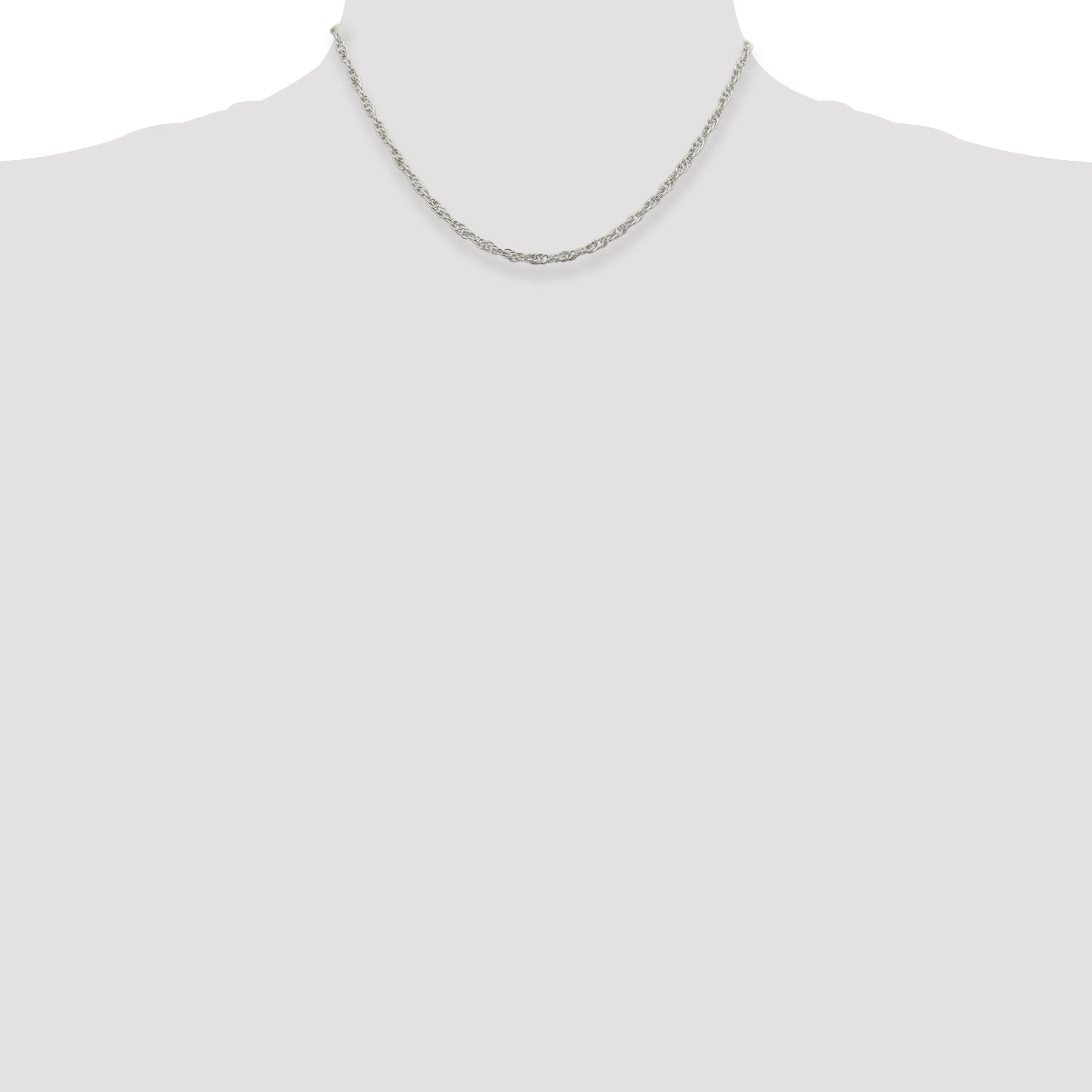 Silver Polished 2.75-mm Loose Rope Chain