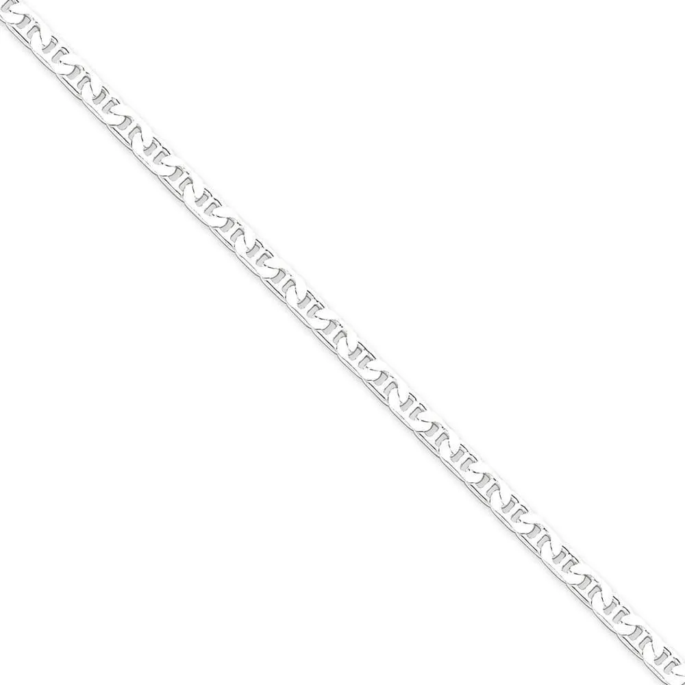 Silver Polished 3.75-mm Flat Anchor Chain