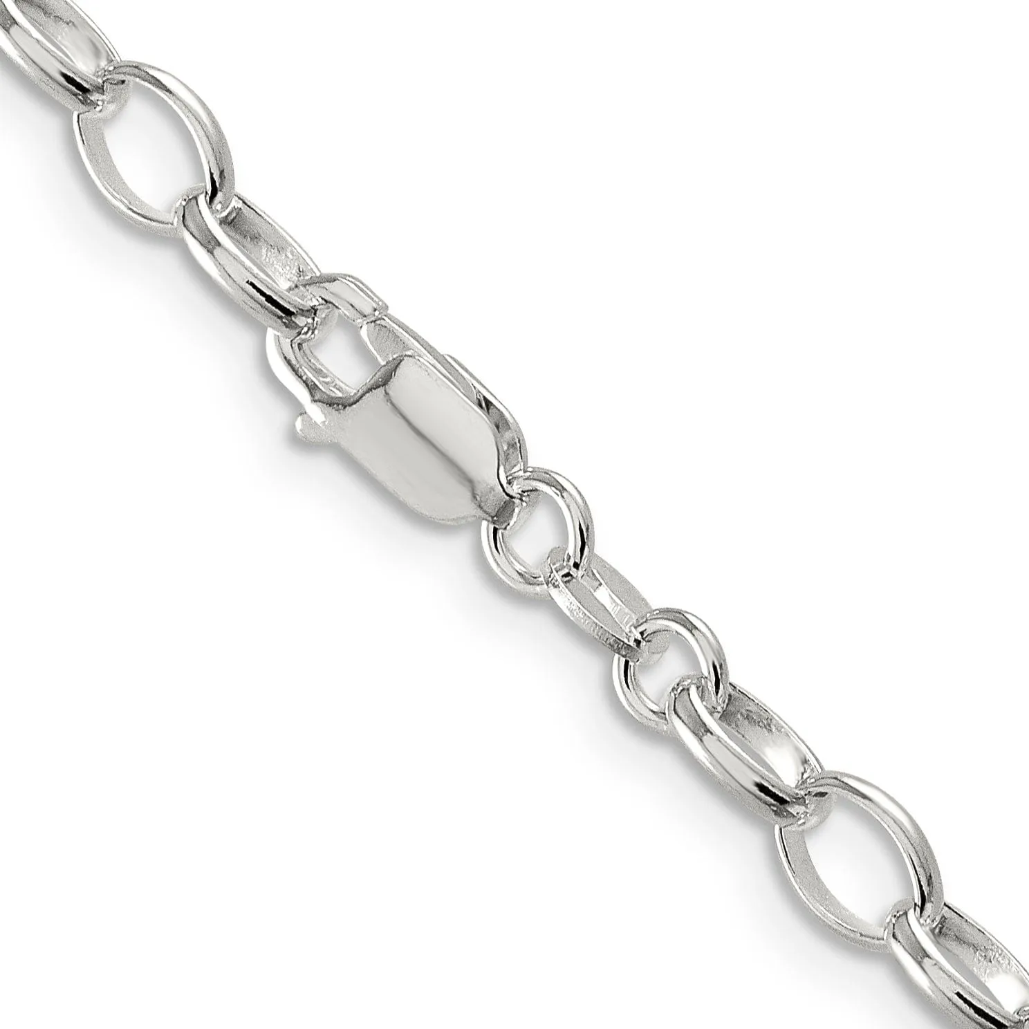 Silver Polished 5.00- mm Fancy Rolo Chain