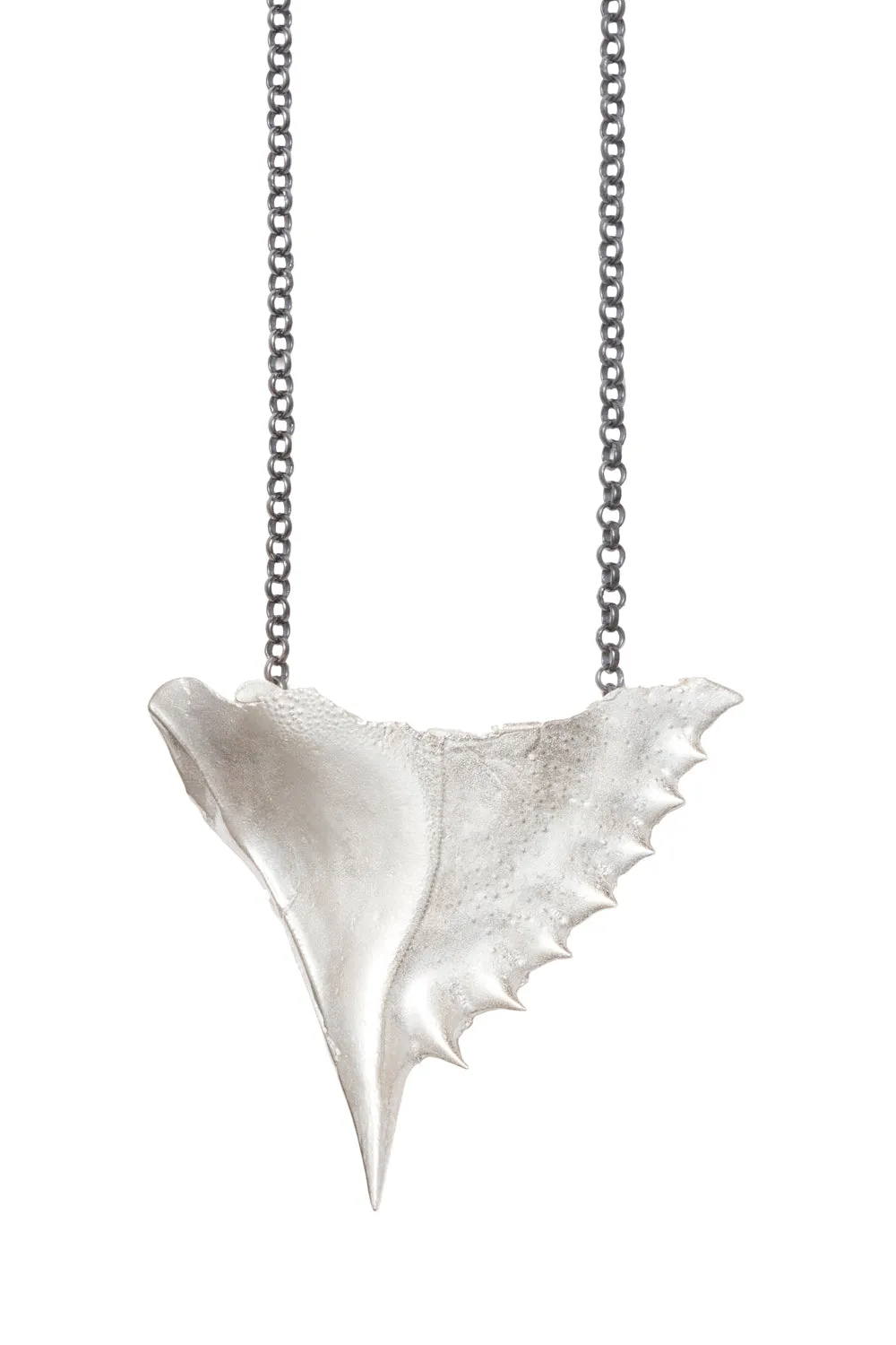 Silver TELSUN Fossil Crab Amulet