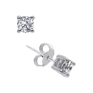 Simple Stud Earring for Men with 3.5mm Natural Round Diamond