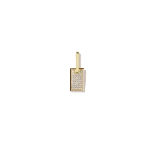 Small Pave Diamond Tag Single Earring