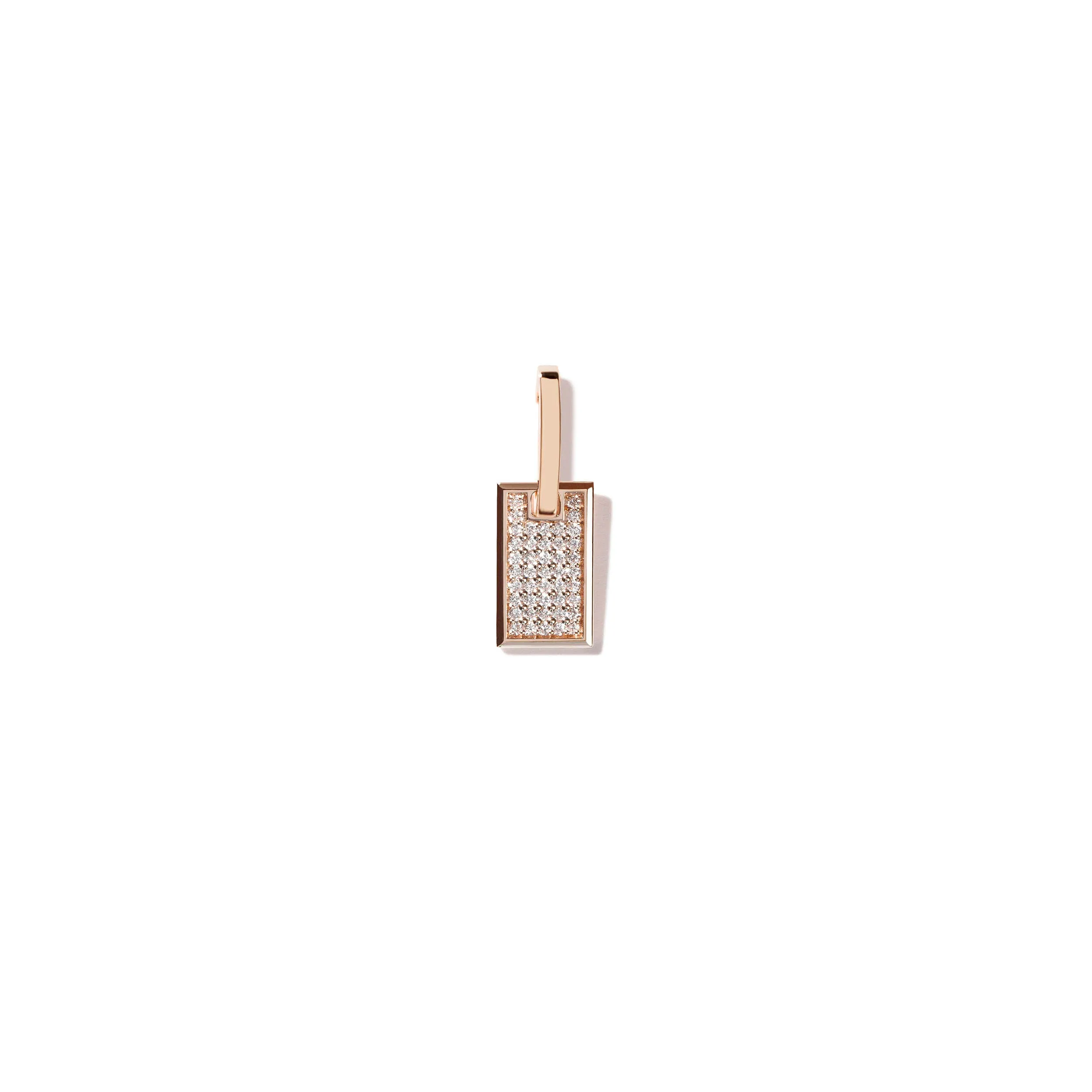 Small Pave Diamond Tag Single Earring
