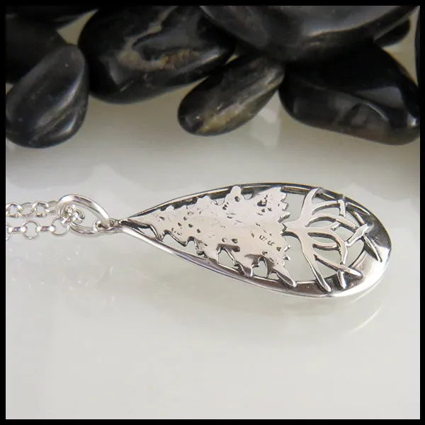 Small Rustic Celtic Pine Pendant