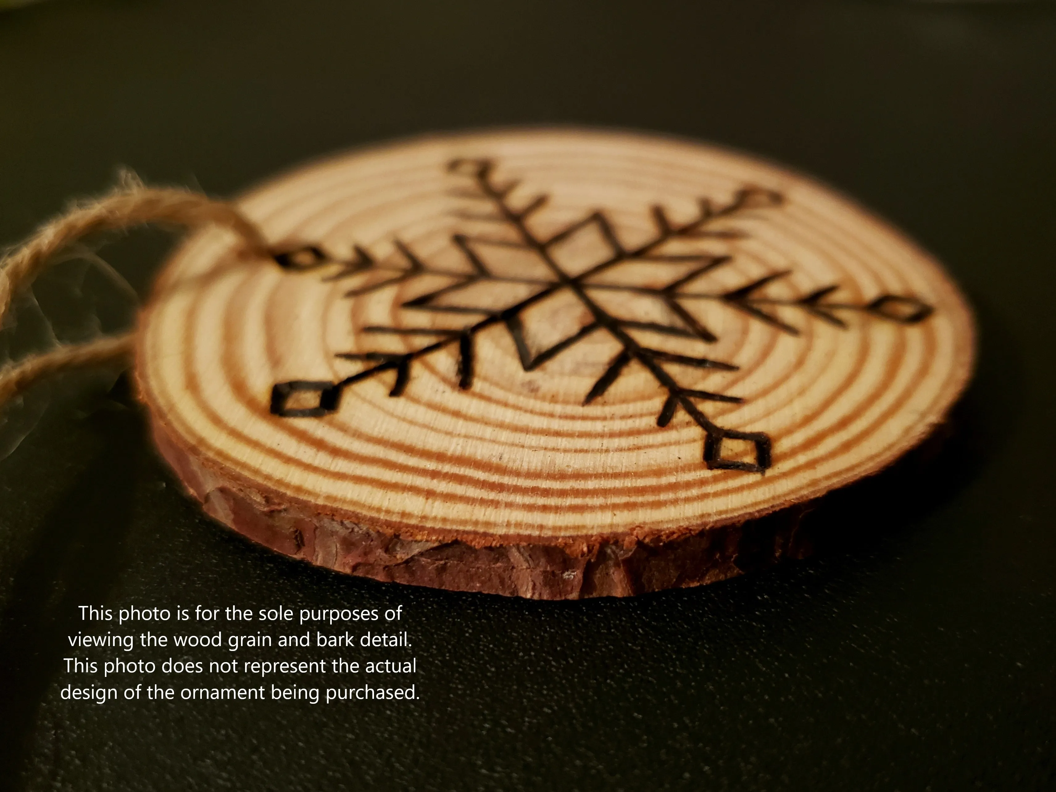 Snowflake Wood Ornament #2