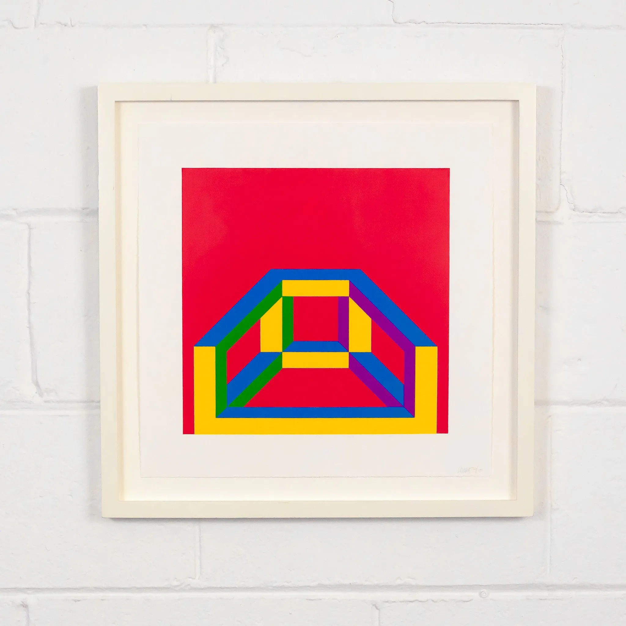 SOL LEWITT "ISOMETRIC FIGURE" LINOCUT, 2004