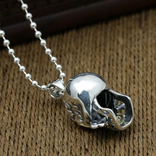 Solid 925 Sterling Thai Silver Pendant Skull Key Men's Women's
