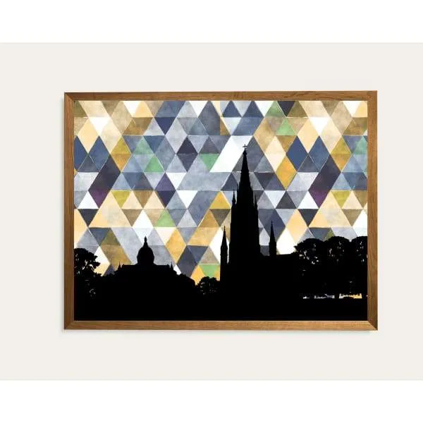 South Bend, Indiana geometric skyline