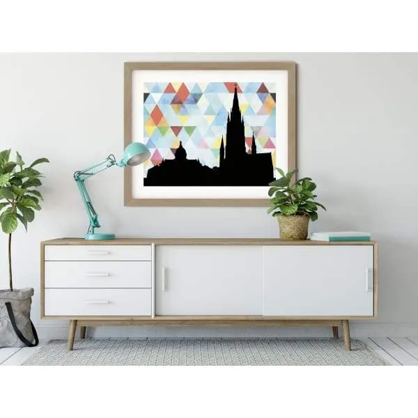 South Bend, Indiana geometric skyline