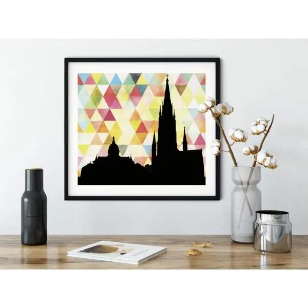 South Bend, Indiana geometric skyline