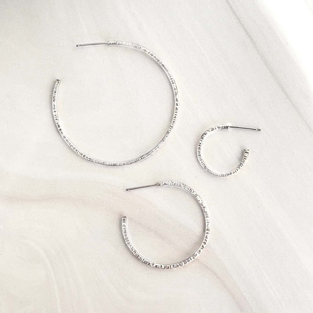 Sparkly Round Hoops Medium - RIPPLE