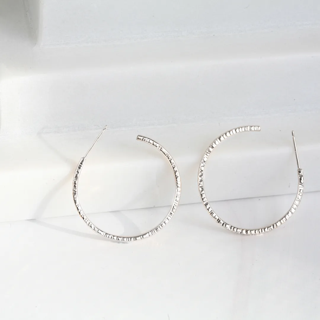 Sparkly Round Hoops Medium - RIPPLE