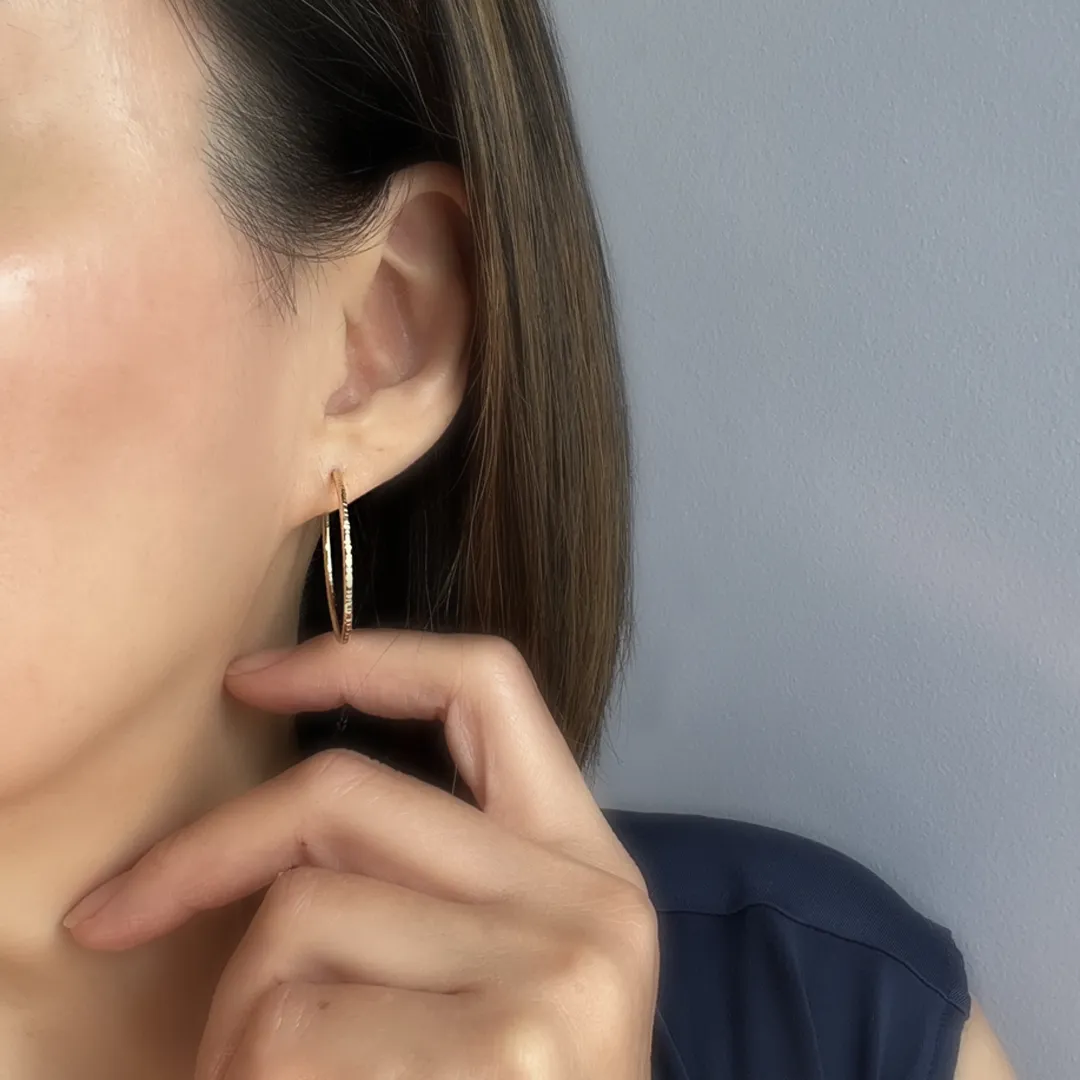 Sparkly Round Hoops Medium - RIPPLE