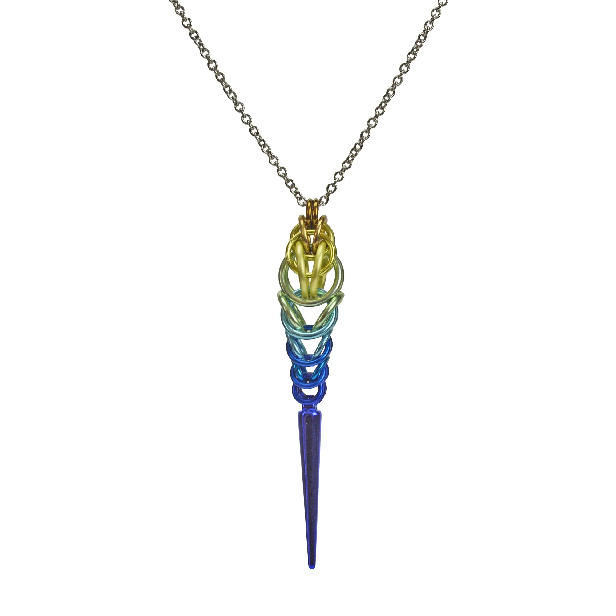 Spike Pendant - Rustic Blue