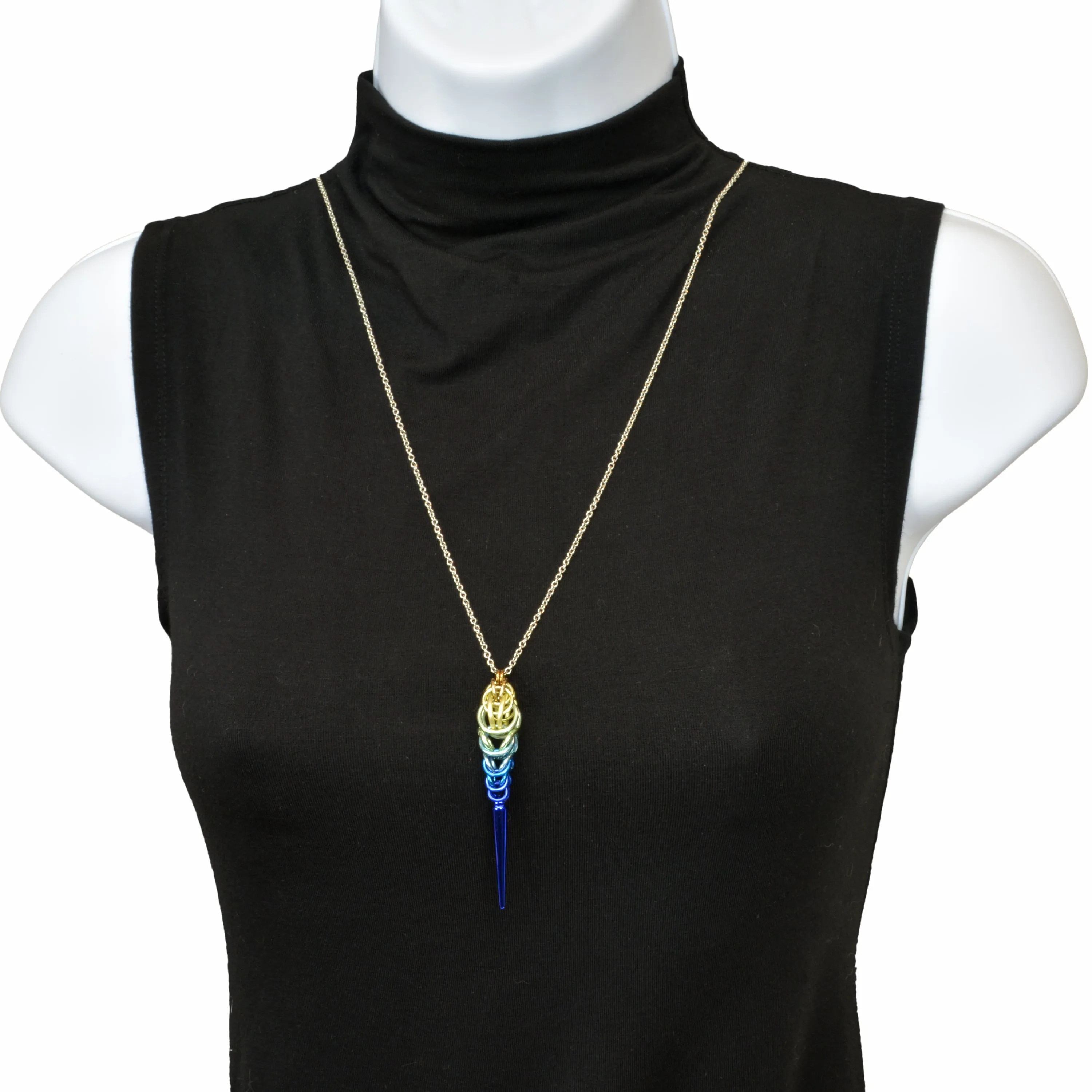 Spike Pendant - Rustic Blue