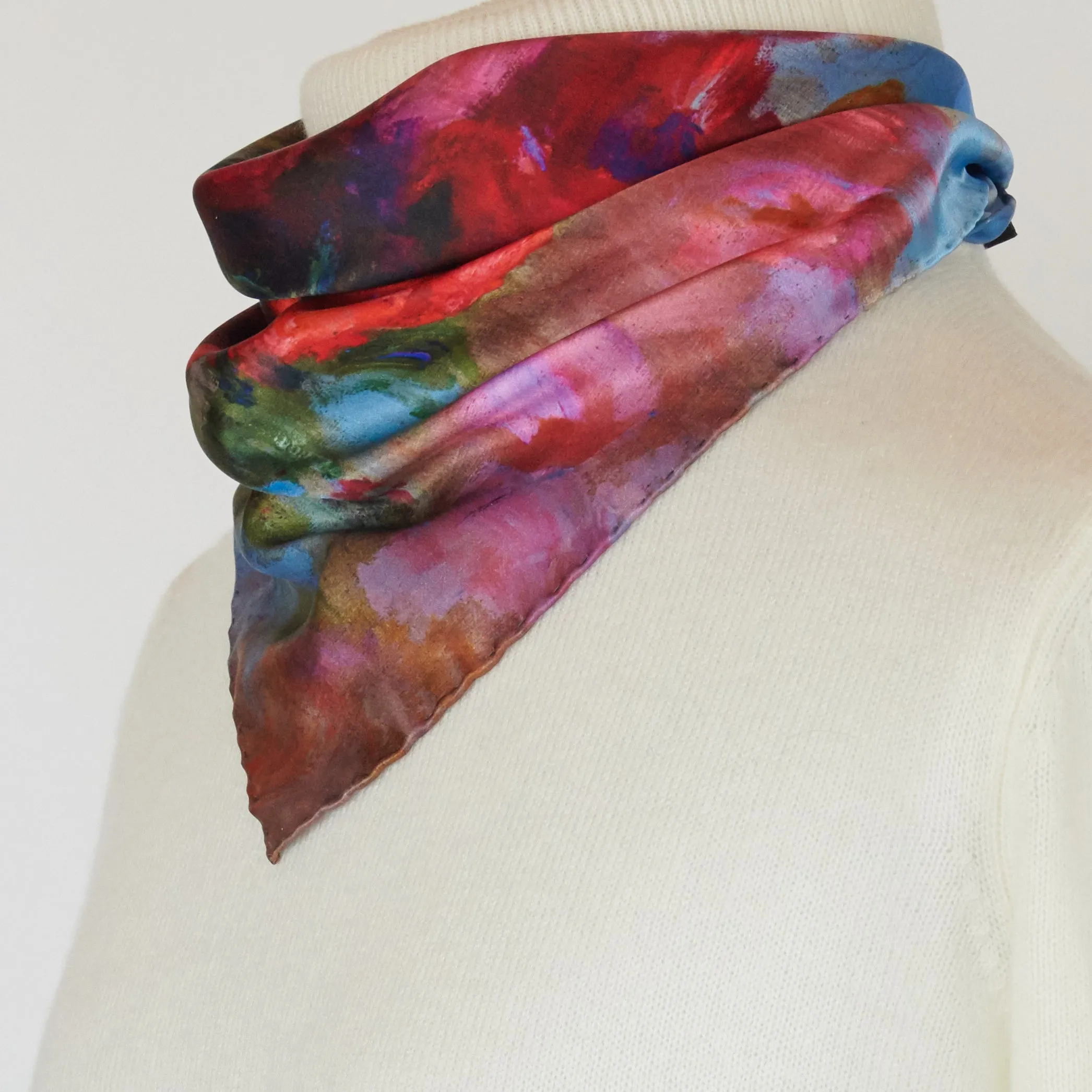 Spring is Coming, 16.5-inch Square Italian Silk Scarf