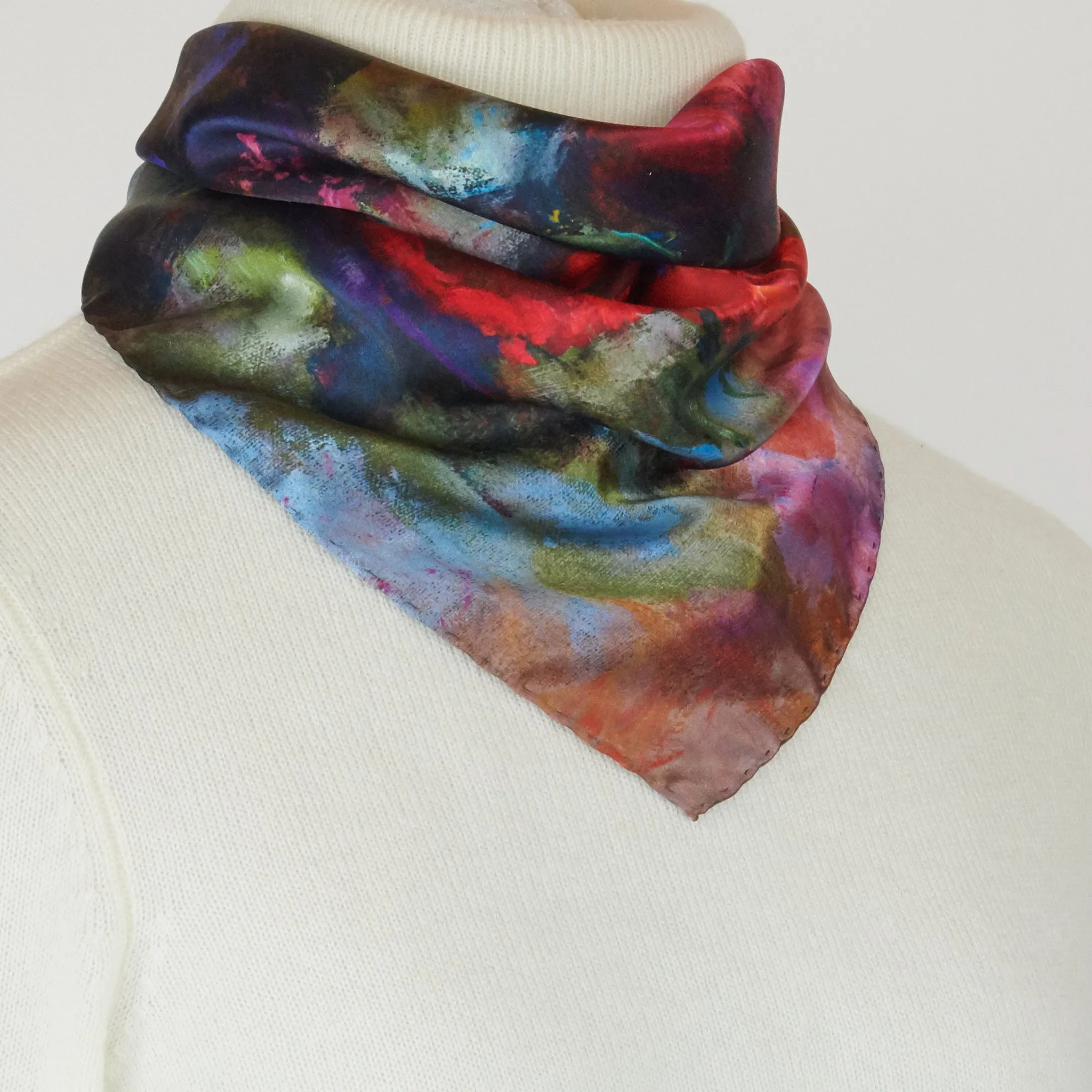 Spring is Coming, 16.5-inch Square Italian Silk Scarf