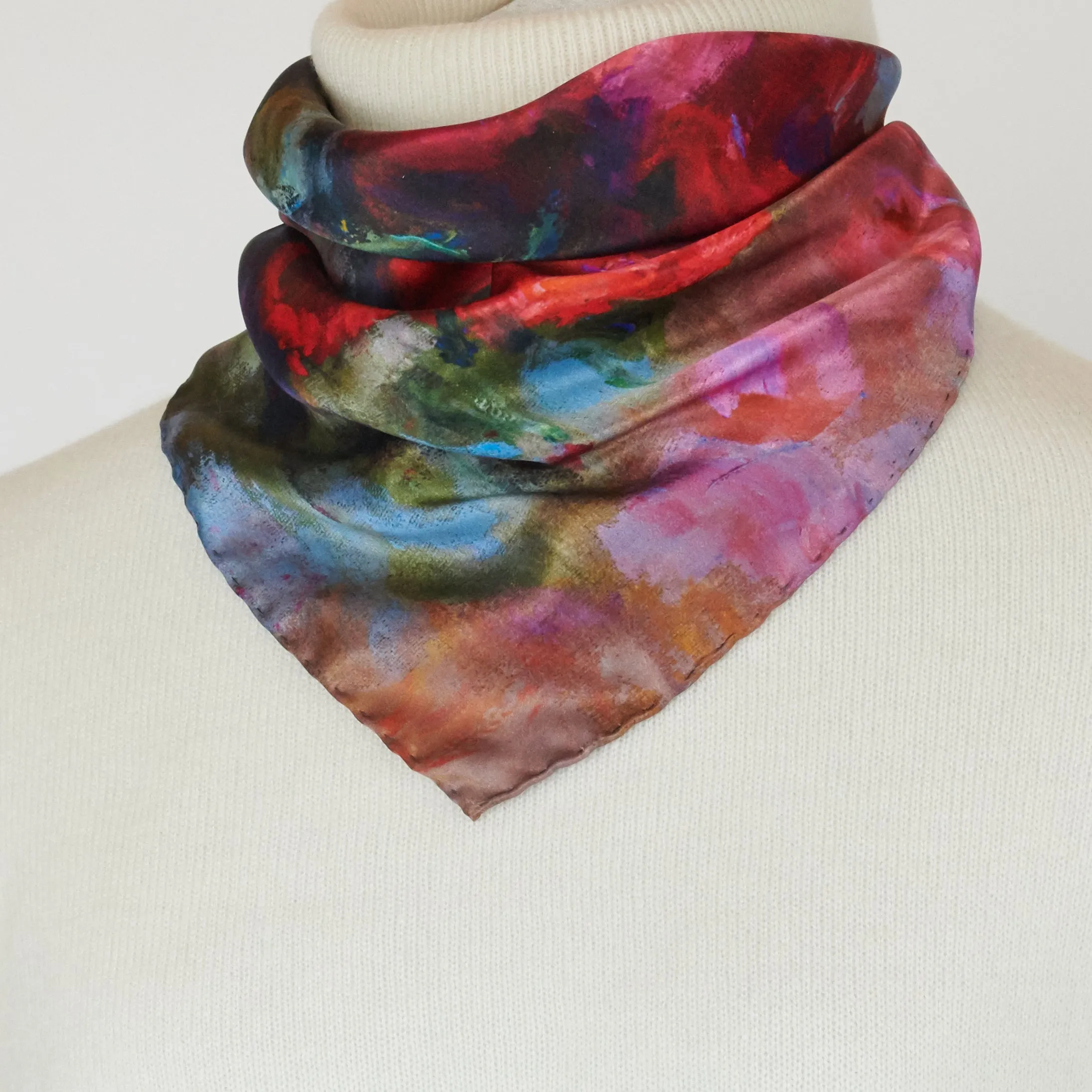 Spring is Coming, 16.5-inch Square Italian Silk Scarf