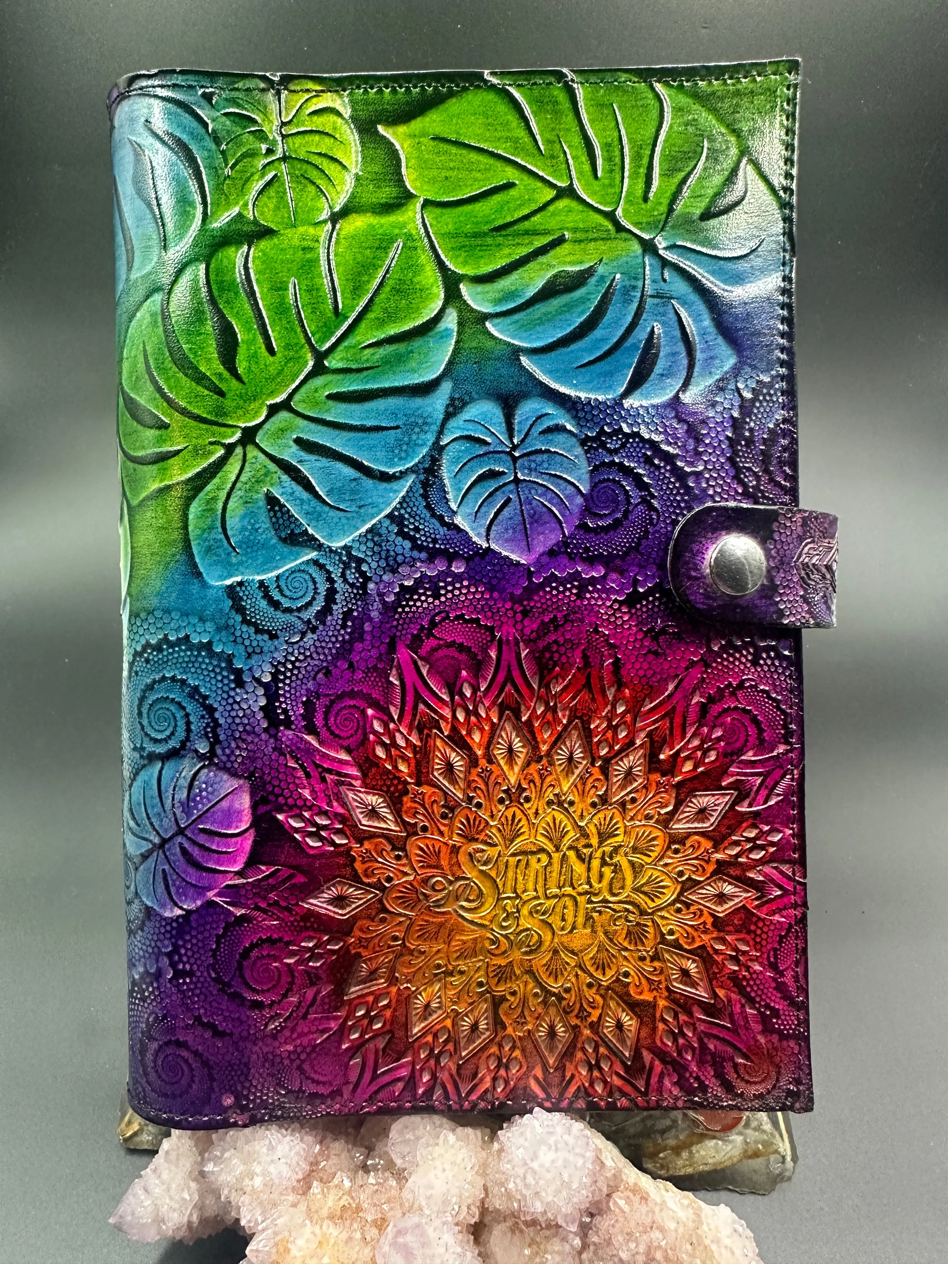 Stamped Leather Journal - Geometric Mandala