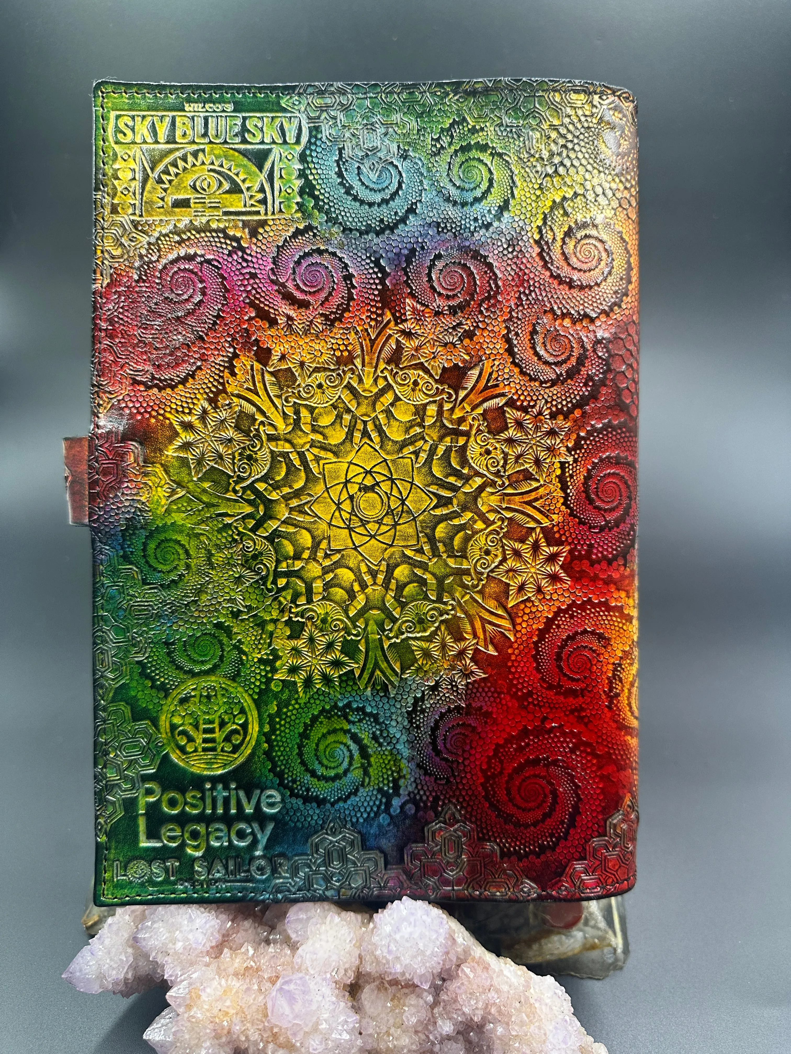 Stamped Leather Journal - Geometric Mandala