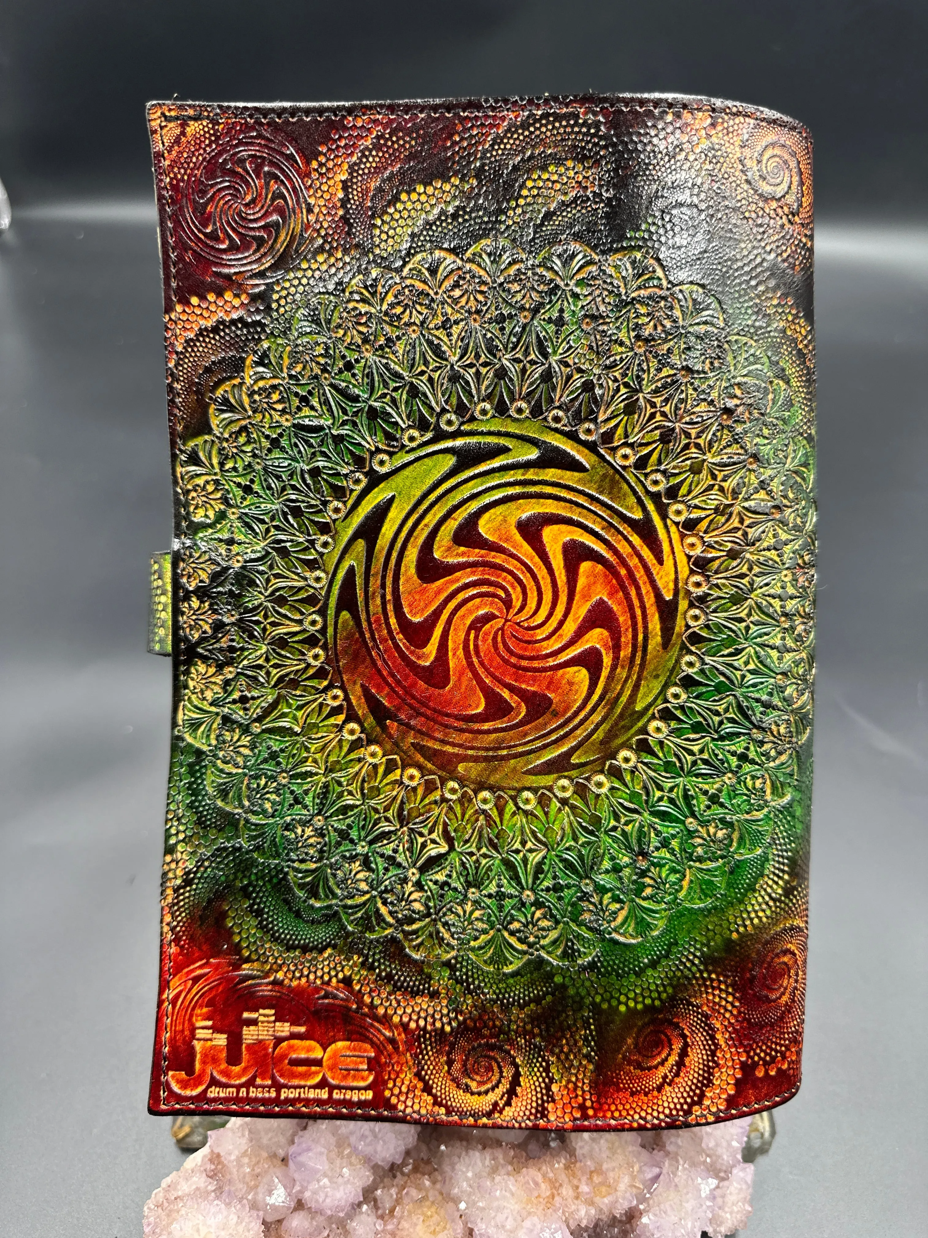 Stamped Leather Journal - Geometric Mandala