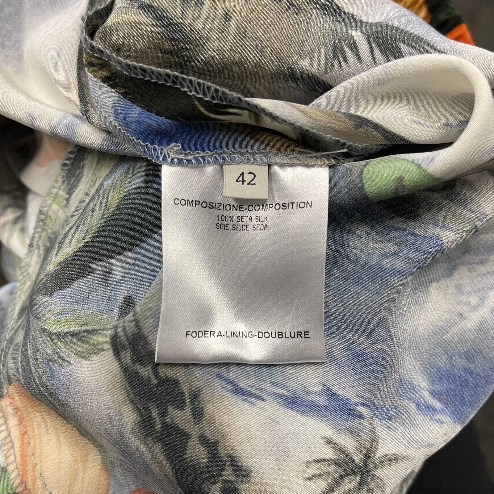 Stella McCartney orange flower Hawaiian surfer boxer shorts pants 42 US 6