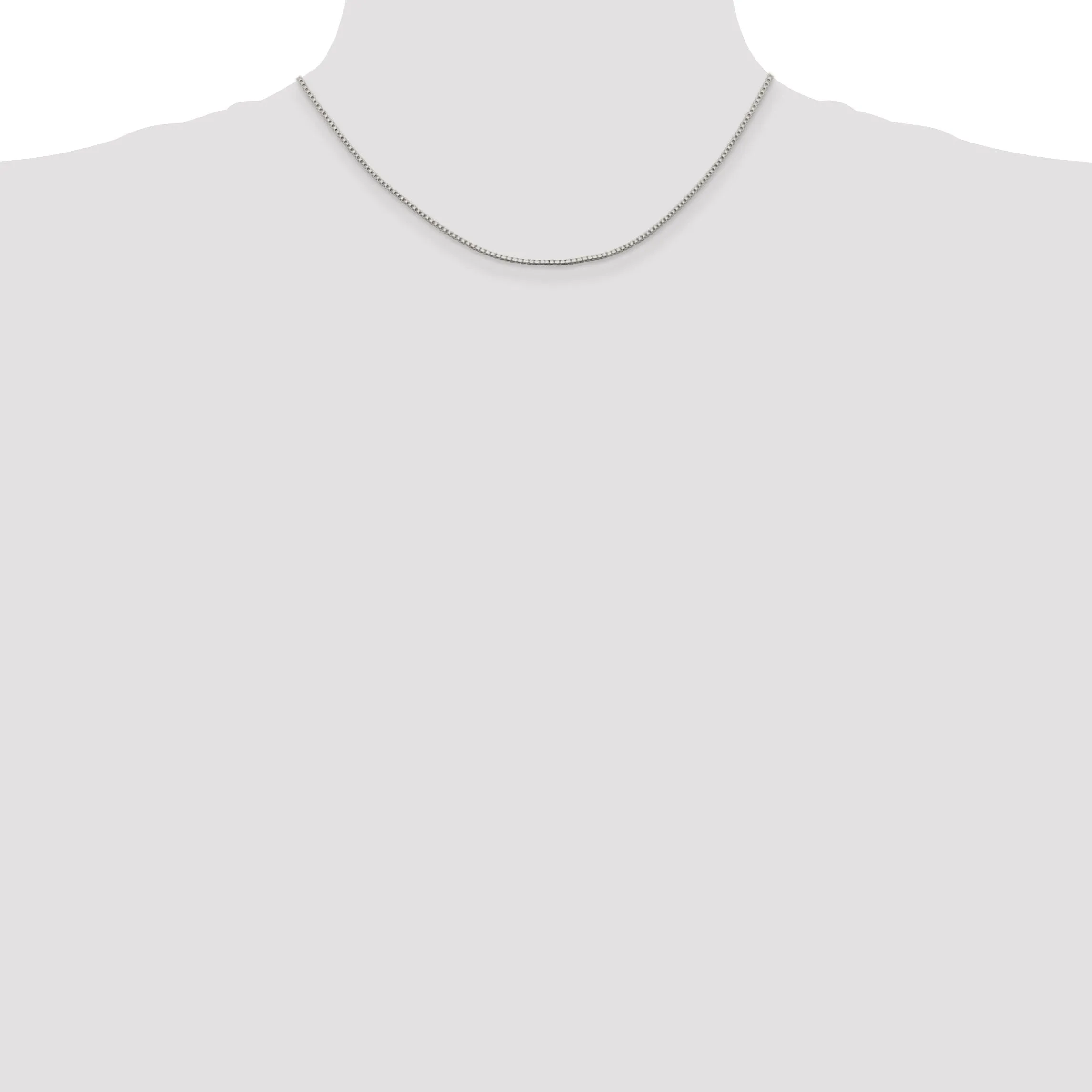 Sterling Silver Polish 1.40-mm Solid Box Chain