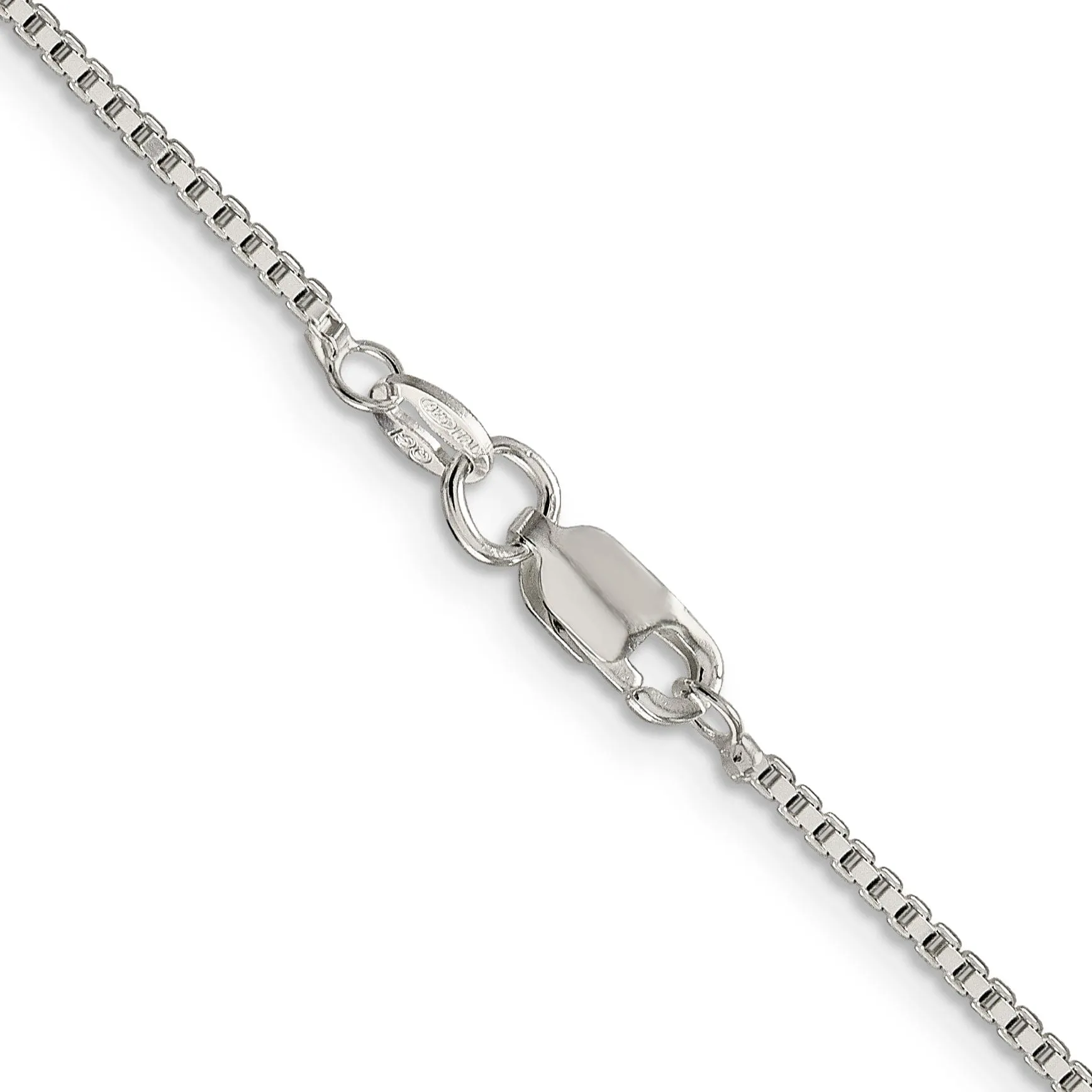 Sterling Silver Polish 1.40-mm Solid Box Chain