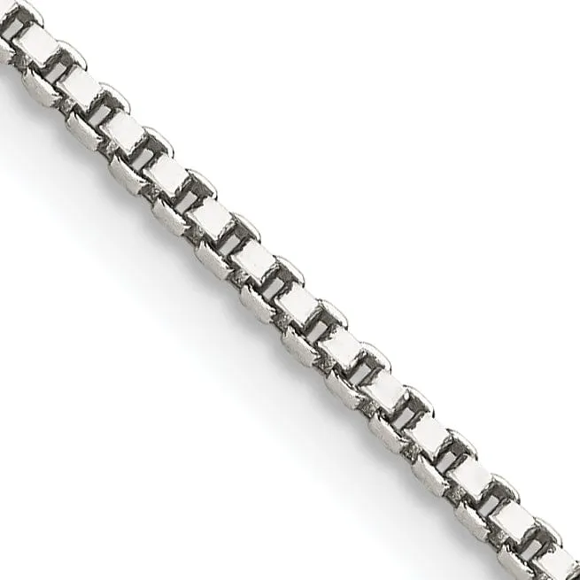 Sterling Silver Polish 1.40-mm Solid Box Chain
