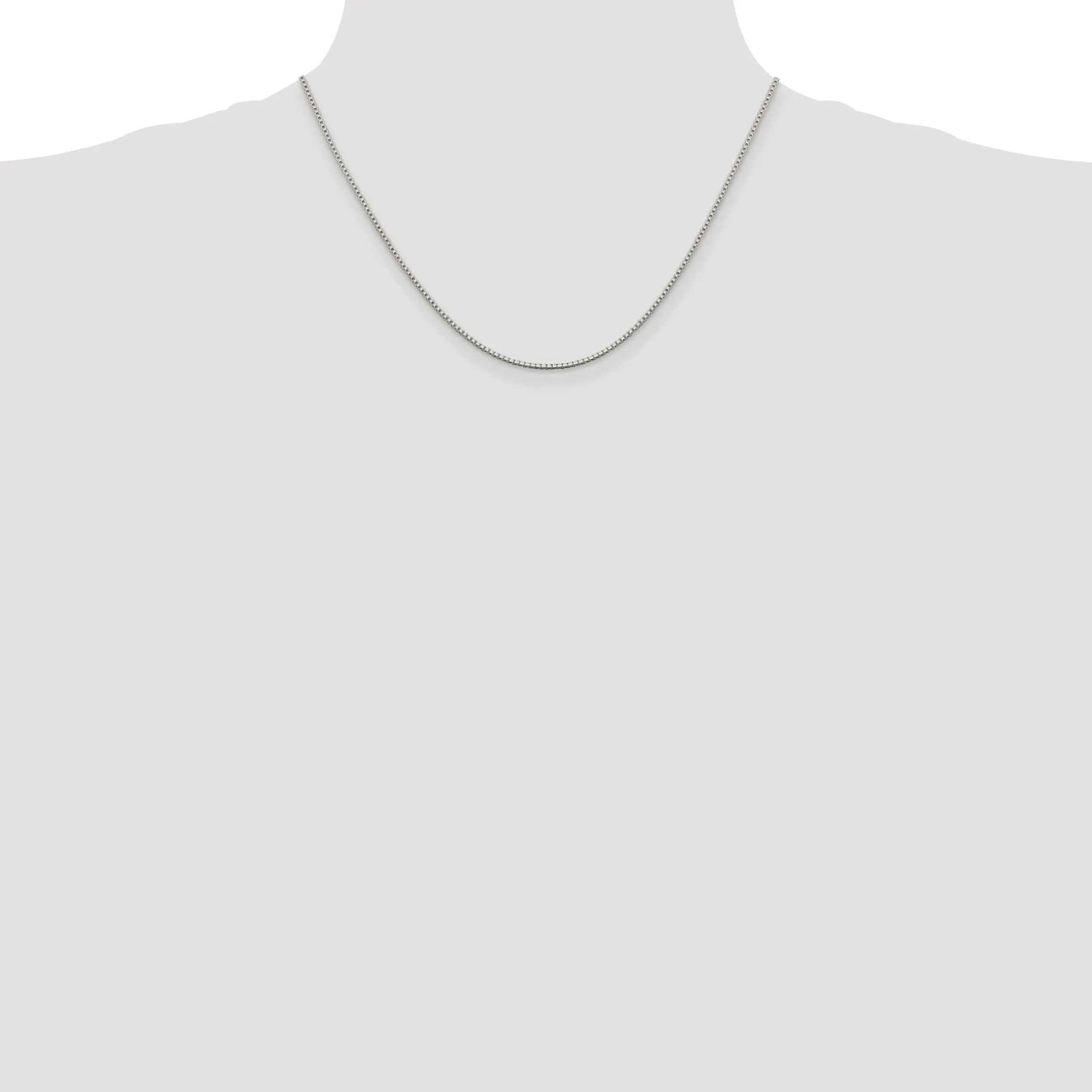 Sterling Silver Polish 1.40-mm Solid Box Chain