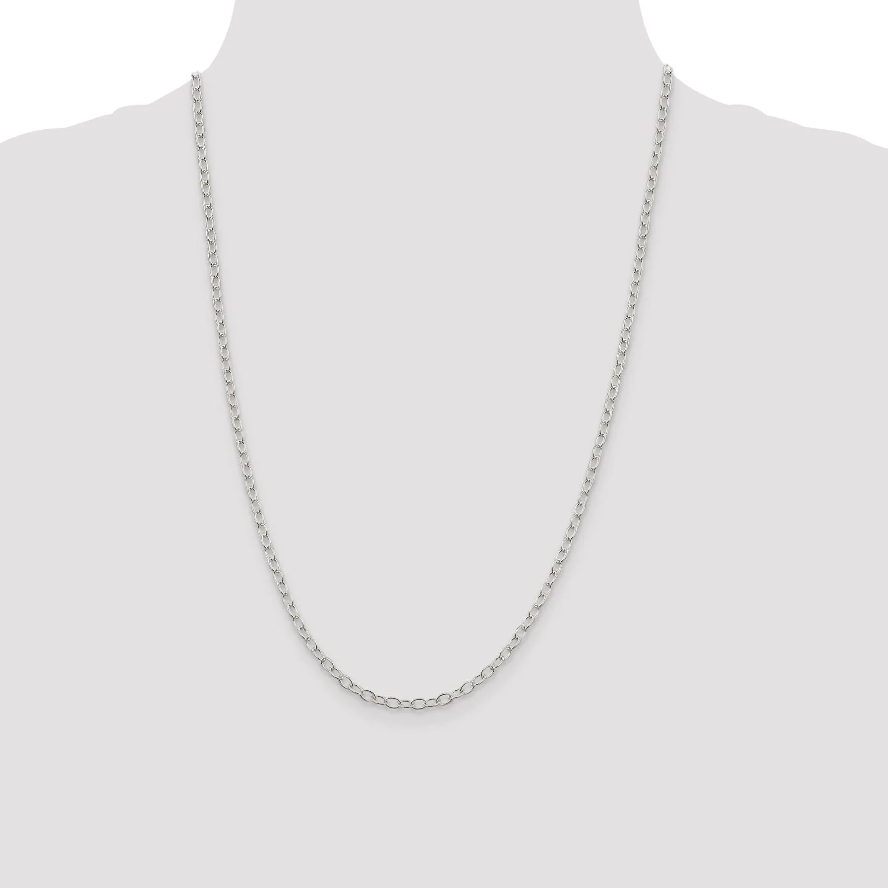 Sterling Silver Polished 3.40-mm Link Chain