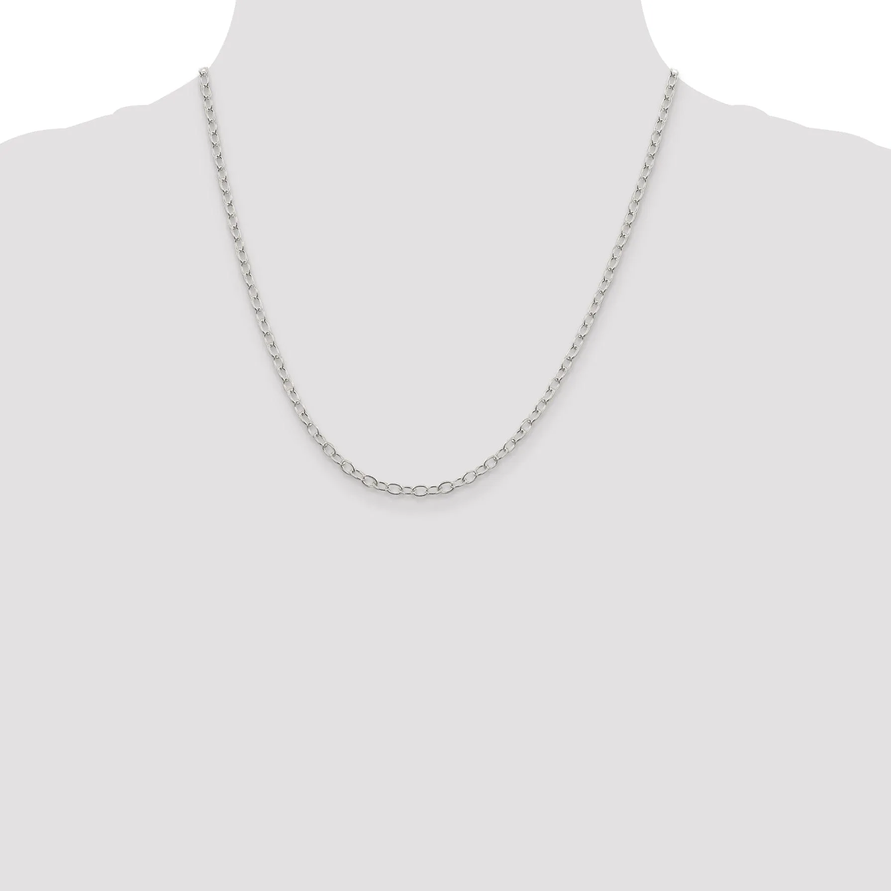 Sterling Silver Polished 3.40-mm Link Chain