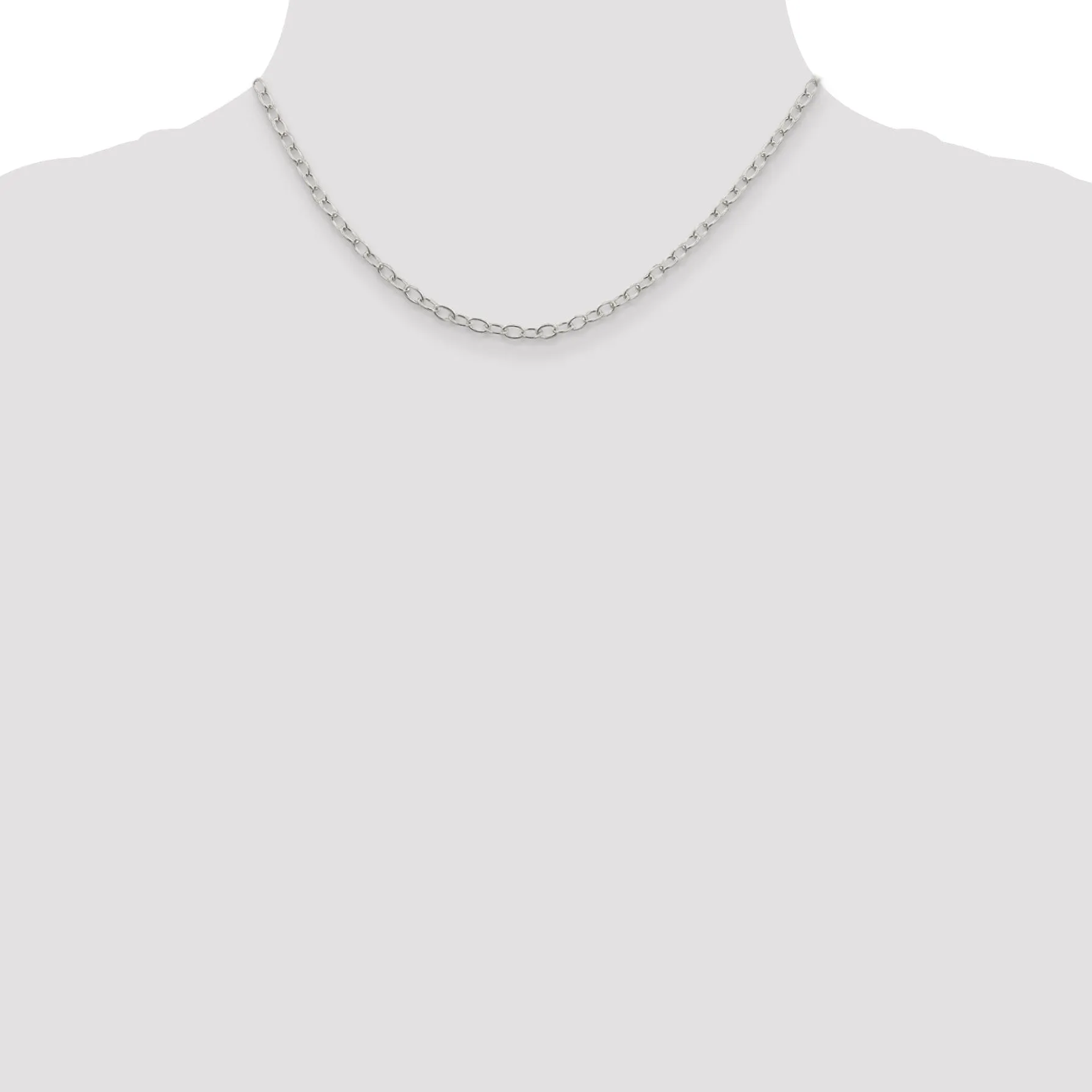 Sterling Silver Polished 3.40-mm Link Chain