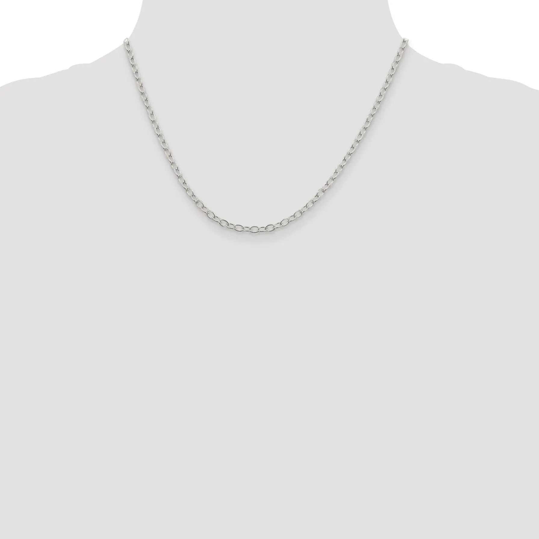 Sterling Silver Polished 3.40-mm Link Chain